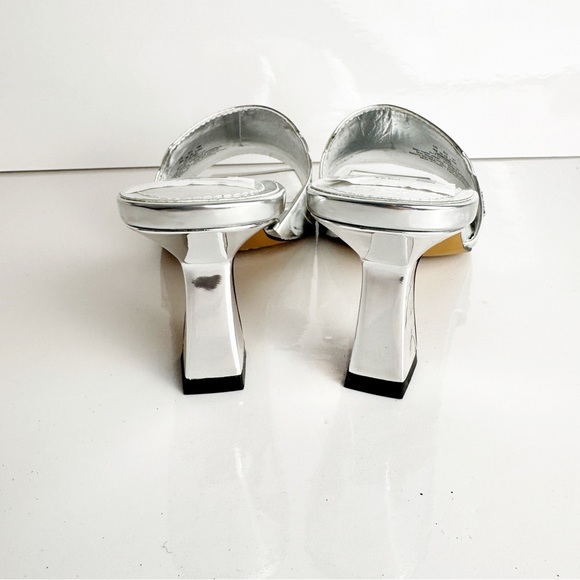 New DKNY Silver Kailyn heel sandals size 6.5 - Picture 6 of 8